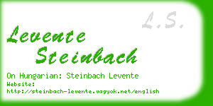 levente steinbach business card